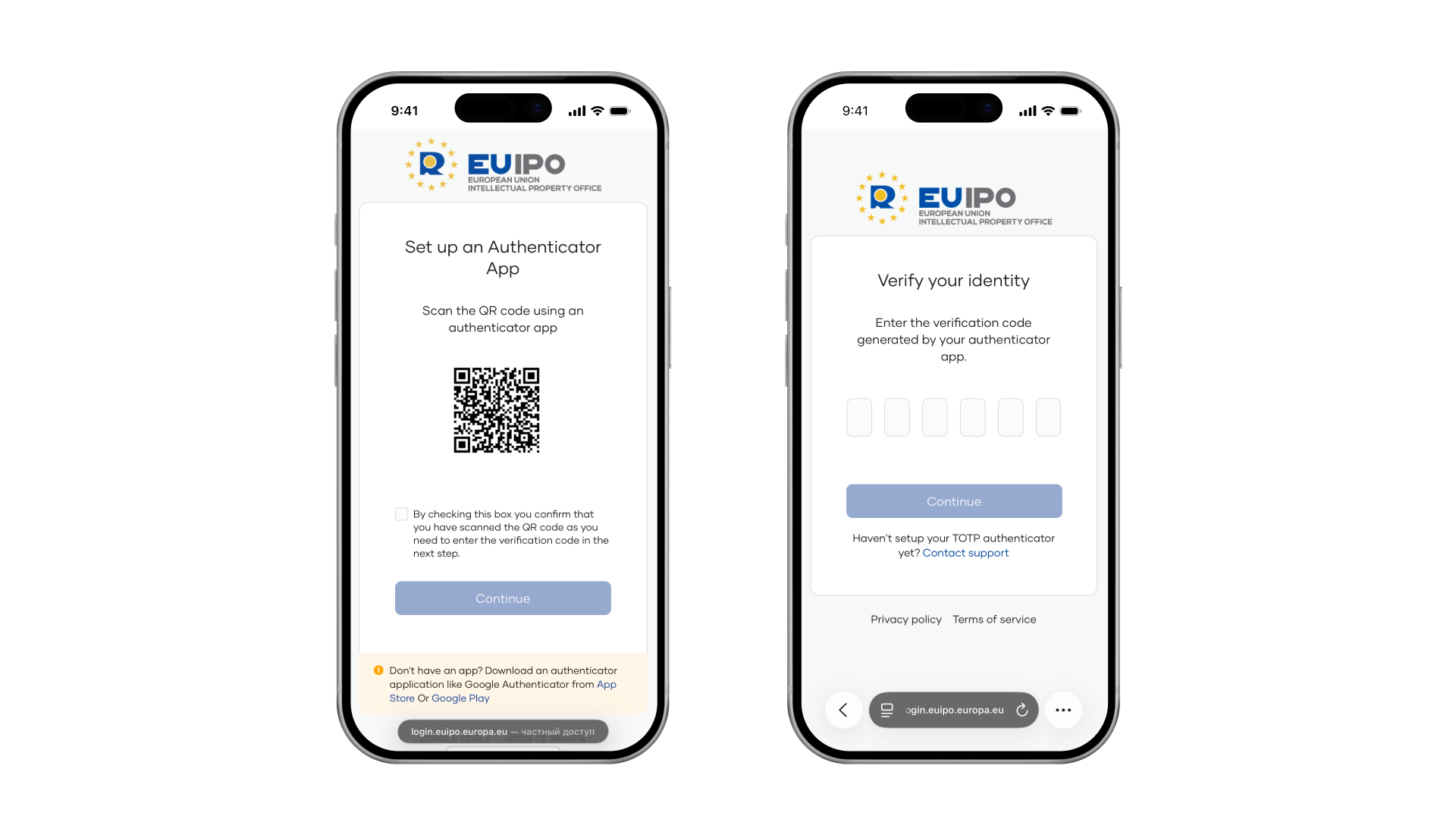 What the unique QR code for generating TOTP codes looks like.